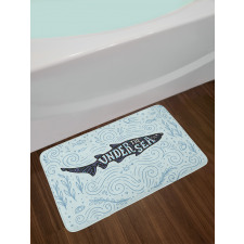 Funny Wording on Fish Bath Mat