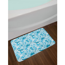 Underwater Aquatic Creature Bath Mat