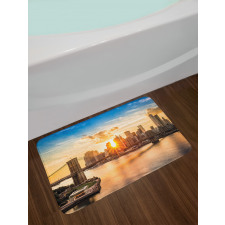 Cityscape of Brooklyn Bath Mat