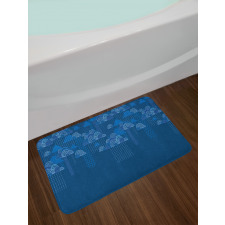 Abstract Clouds Dots Art Bath Mat