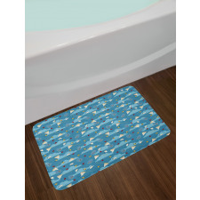 Ladybird Clouds Bugs Art Bath Mat