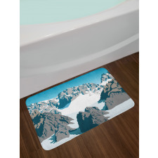 Winter Snow Covered Theme Bath Mat