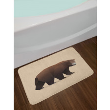 Modern Geometric Bear Art Bath Mat