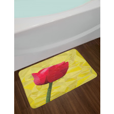 Geometric  Blooming Tulip Bath Mat