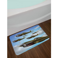 Aircrafts up in Air Bath Mat