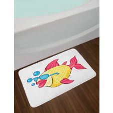 Funny Fish Vacationing Bath Mat