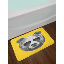 Sketchy Hand Drawn Bear Bath Mat