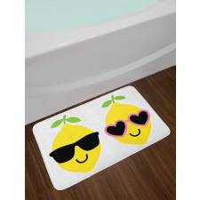 Boy Girl Lemon Smiling Bath Mat