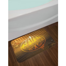 Flowers Riding Waves Bath Mat