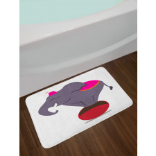 Elephant Standing on a Ball Bath Mat