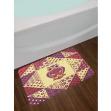 Nocturnal Animal Pattern Bath Mat