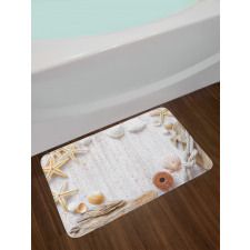 Ocean Shells Starfishes Bath Mat