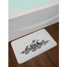 Ship with Whirlpool Waves Bath Mat