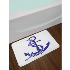 Nautical Rope and Anchor Bath Mat