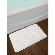 Dots and Floral Elements Bath Mat