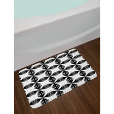 Monochrome Abstract Items Bath Mat