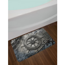 Steering Wheel Grunge Bath Mat