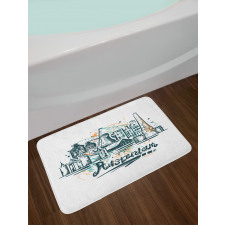 City Scenery Painting Bath Mat