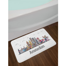 Netherlands Cityscape Bath Mat