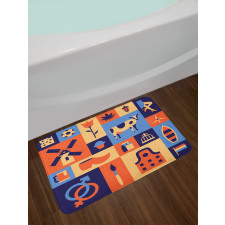 Squares Culture Items Bath Mat