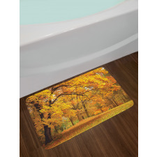 Fall Pale Maple Trees Bath Mat