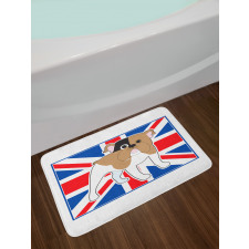 British Flag Illustration Bath Mat