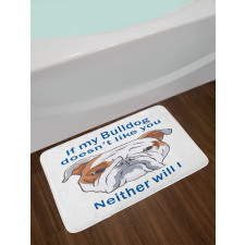 Humorous Typographic Design Bath Mat