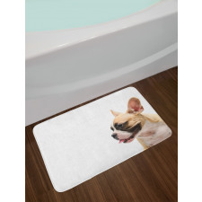 Side View French Doggie Bath Mat