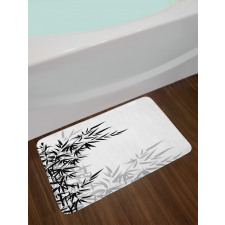 Bamboo Plant Leaves Bath Mat