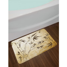 Gradient Bamboo Leaves Bath Mat