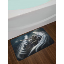 Angel Knight White Wing Bath Mat