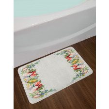 Rose Garland Pastel Bath Mat