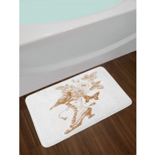 Nostalgic Butterflies Bath Mat