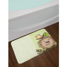 Hedgehog Chevron Bath Mat