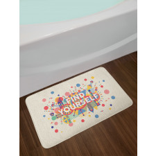 Typographical Poster Bath Mat