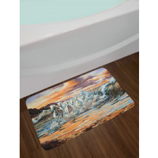 Retro Surreal Horses Bath Mat