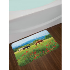 Landscape Rural Scene Bath Mat