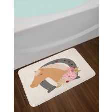 Floral Country Composition Bath Mat