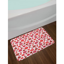 Circles Snowflake Motifs Bath Mat