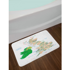 Country Names and Seas Bath Mat