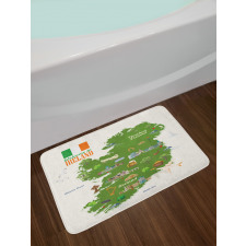 Graphic Cultural Items Bath Mat