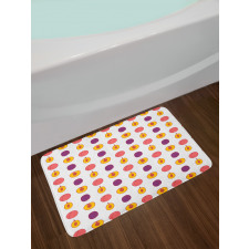 Tasty Food Choices Plum Peach Bath Mat