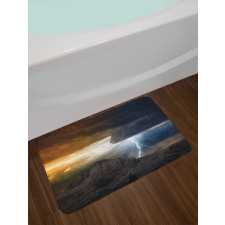 Dark Clouds Mountain Bath Mat