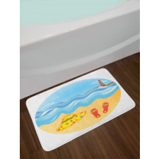 Minimal Doodle Ocean Bath Mat