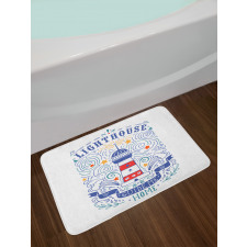 Vintage Sketch Stars Bath Mat