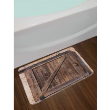 Aged Door Vintage Rural Bath Mat