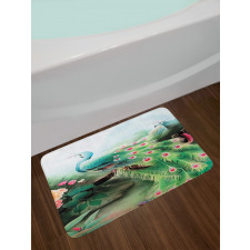 Summer Flower Garden Bath Mat