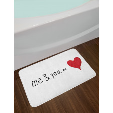 Words Affection Romance Bath Mat