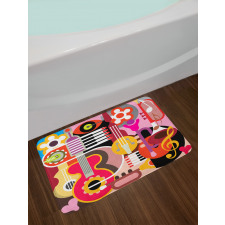 Music Instruments Bath Mat