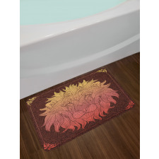 Lion Floral Ornate Art Bath Mat
